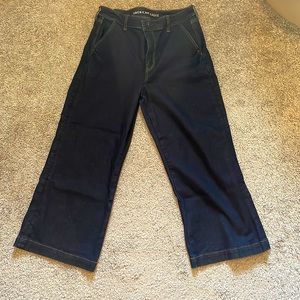 American Eagle Women’s Super Stretch Dark Blue Wide Leg Jeans